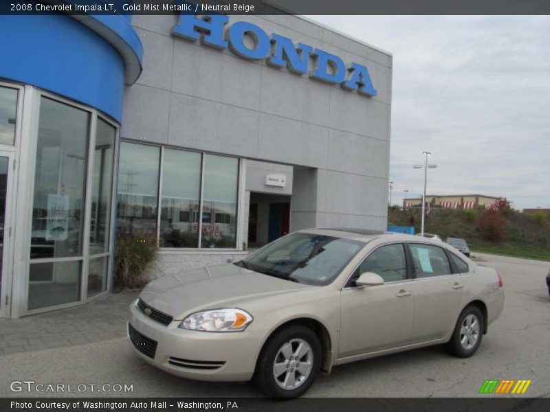 Gold Mist Metallic / Neutral Beige 2008 Chevrolet Impala LT