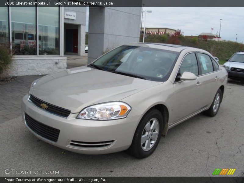 Gold Mist Metallic / Neutral Beige 2008 Chevrolet Impala LT