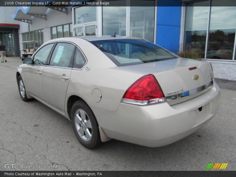 Gold Mist Metallic / Neutral Beige 2008 Chevrolet Impala LT