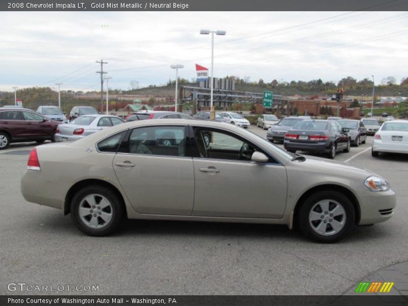 Gold Mist Metallic / Neutral Beige 2008 Chevrolet Impala LT