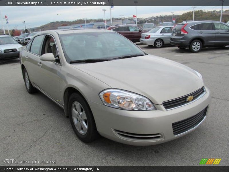 Gold Mist Metallic / Neutral Beige 2008 Chevrolet Impala LT