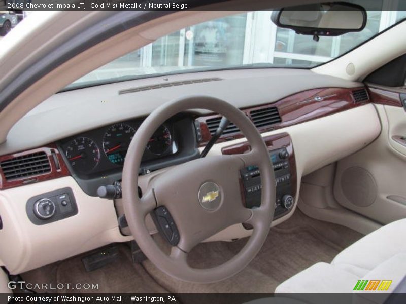 Gold Mist Metallic / Neutral Beige 2008 Chevrolet Impala LT