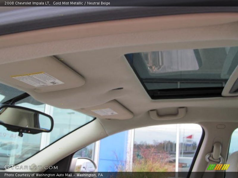 Gold Mist Metallic / Neutral Beige 2008 Chevrolet Impala LT