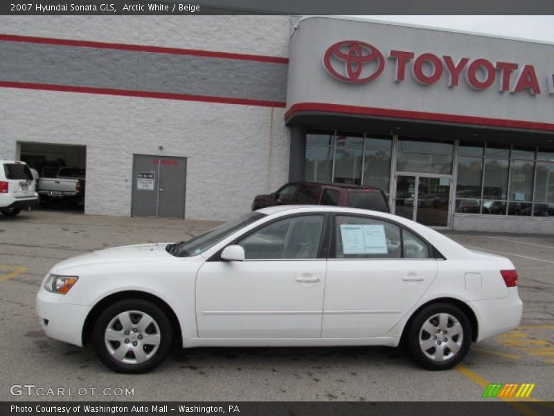 Arctic White / Beige 2007 Hyundai Sonata GLS