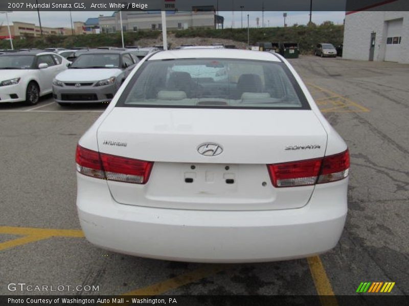 Arctic White / Beige 2007 Hyundai Sonata GLS