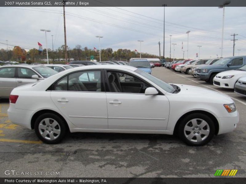 Arctic White / Beige 2007 Hyundai Sonata GLS