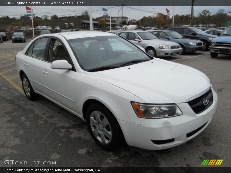 Arctic White / Beige 2007 Hyundai Sonata GLS