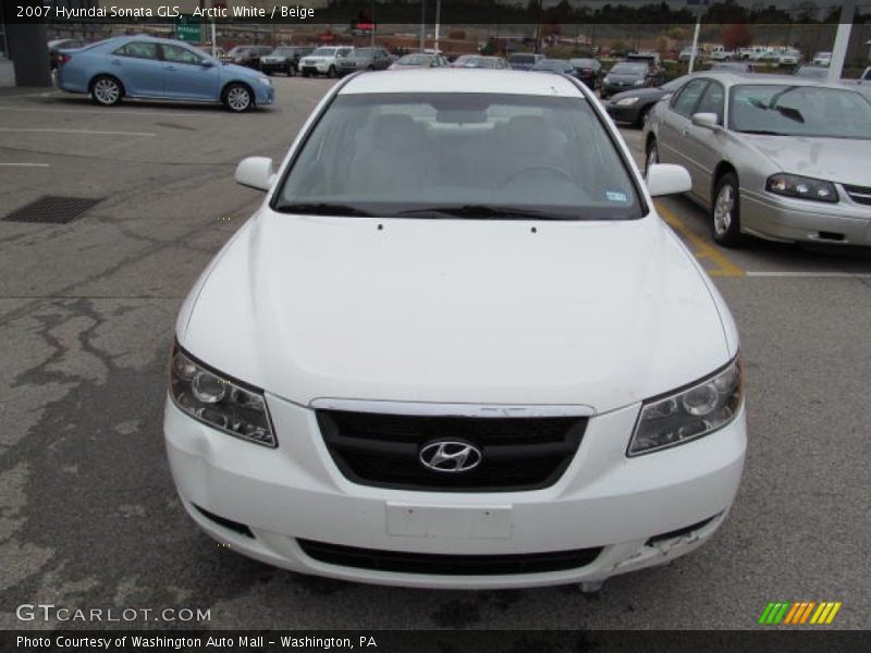 Arctic White / Beige 2007 Hyundai Sonata GLS
