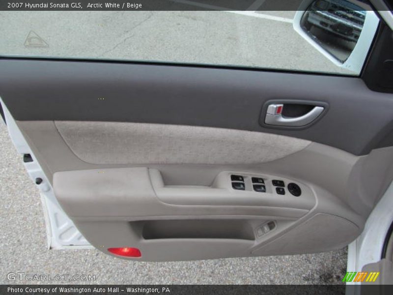 Arctic White / Beige 2007 Hyundai Sonata GLS