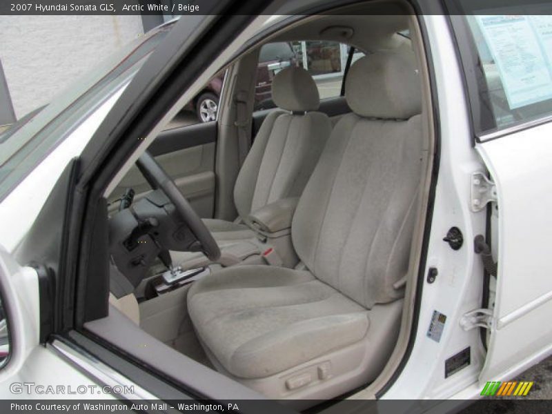 Arctic White / Beige 2007 Hyundai Sonata GLS