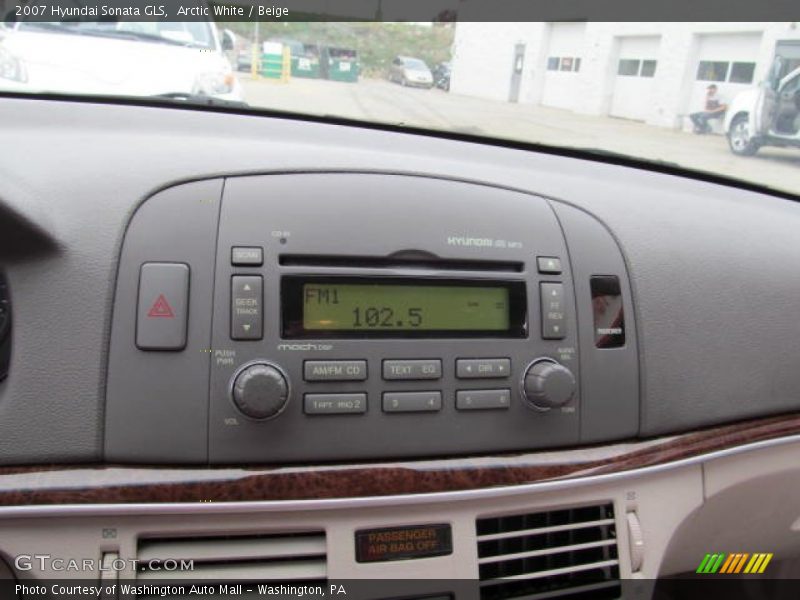 Arctic White / Beige 2007 Hyundai Sonata GLS