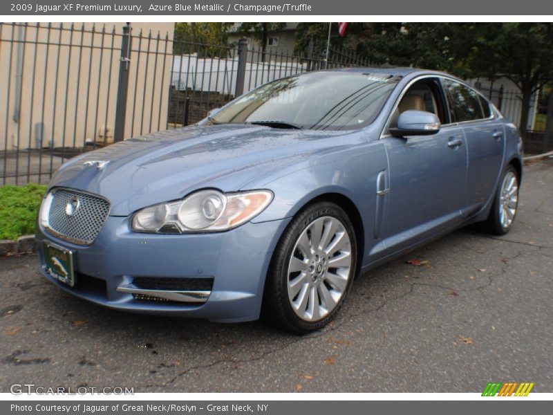Azure Blue Metallic / Champagne/Truffle 2009 Jaguar XF Premium Luxury
