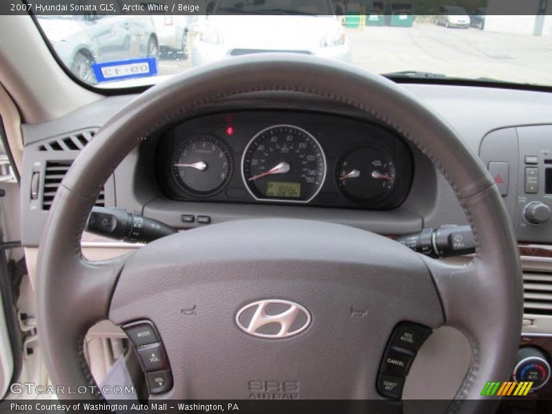 Arctic White / Beige 2007 Hyundai Sonata GLS