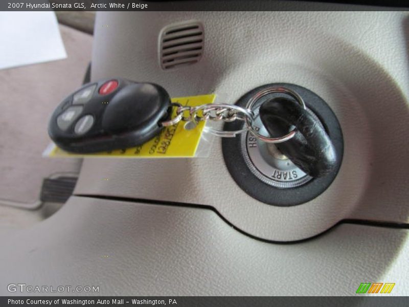 Arctic White / Beige 2007 Hyundai Sonata GLS