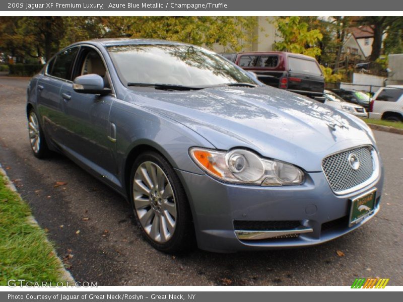 Azure Blue Metallic / Champagne/Truffle 2009 Jaguar XF Premium Luxury