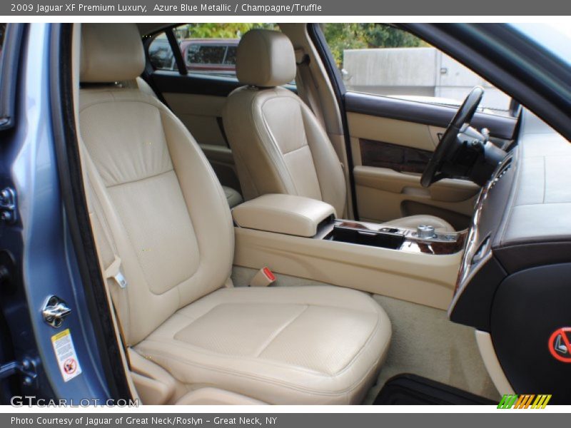 Azure Blue Metallic / Champagne/Truffle 2009 Jaguar XF Premium Luxury