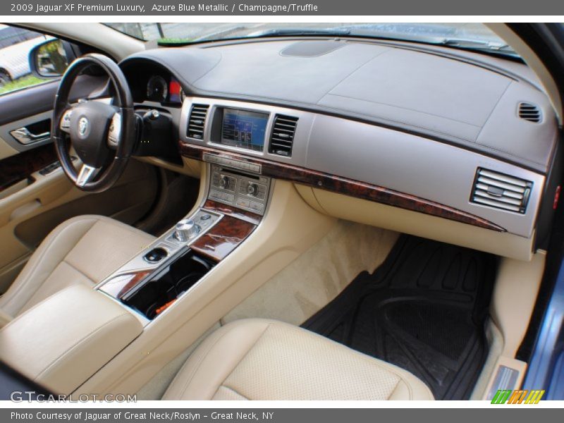 Azure Blue Metallic / Champagne/Truffle 2009 Jaguar XF Premium Luxury