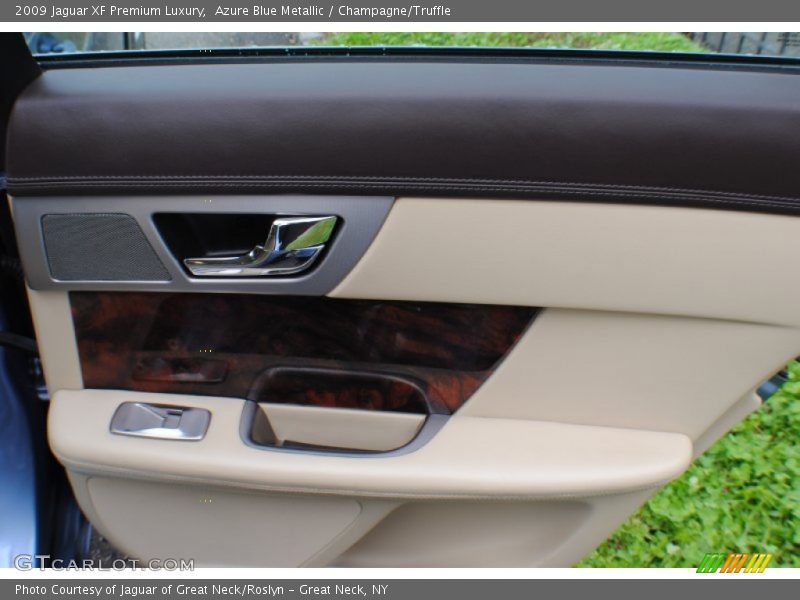 Azure Blue Metallic / Champagne/Truffle 2009 Jaguar XF Premium Luxury