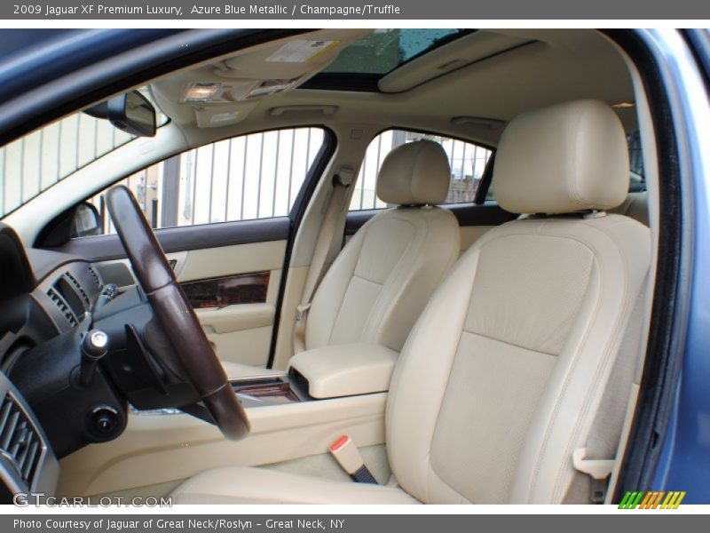 Azure Blue Metallic / Champagne/Truffle 2009 Jaguar XF Premium Luxury