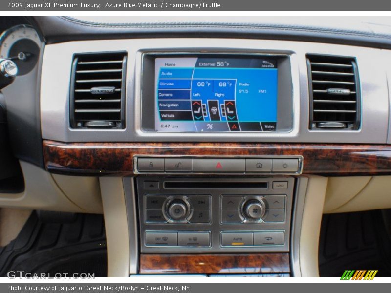 Azure Blue Metallic / Champagne/Truffle 2009 Jaguar XF Premium Luxury