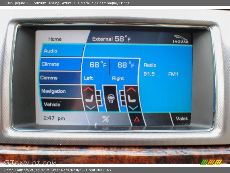 Azure Blue Metallic / Champagne/Truffle 2009 Jaguar XF Premium Luxury