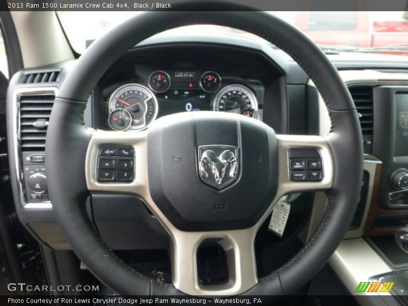 Black / Black 2013 Ram 1500 Laramie Crew Cab 4x4