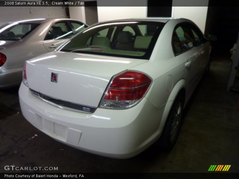 Cream White / Tan 2008 Saturn Aura XE 3.5