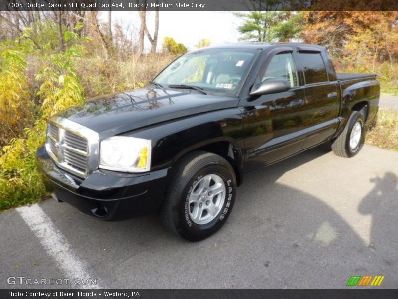 Black / Medium Slate Gray 2005 Dodge Dakota SLT Quad Cab 4x4