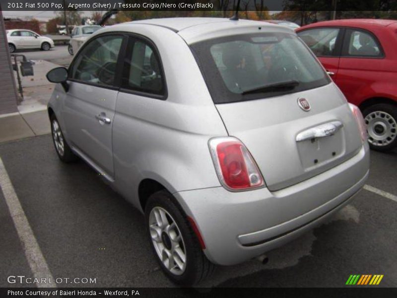 Argento (Silver) / Tessuto Grigio/Nero (Grey/Black) 2012 Fiat 500 Pop