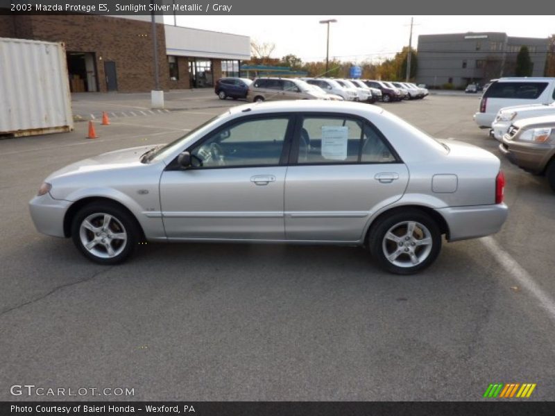 Sunlight Silver Metallic / Gray 2003 Mazda Protege ES