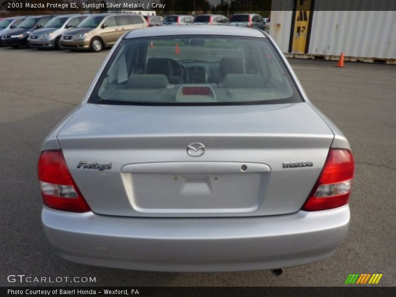 Sunlight Silver Metallic / Gray 2003 Mazda Protege ES