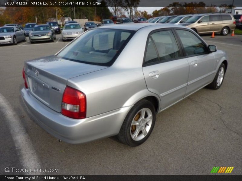 Sunlight Silver Metallic / Gray 2003 Mazda Protege ES