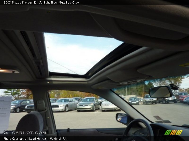 Sunlight Silver Metallic / Gray 2003 Mazda Protege ES