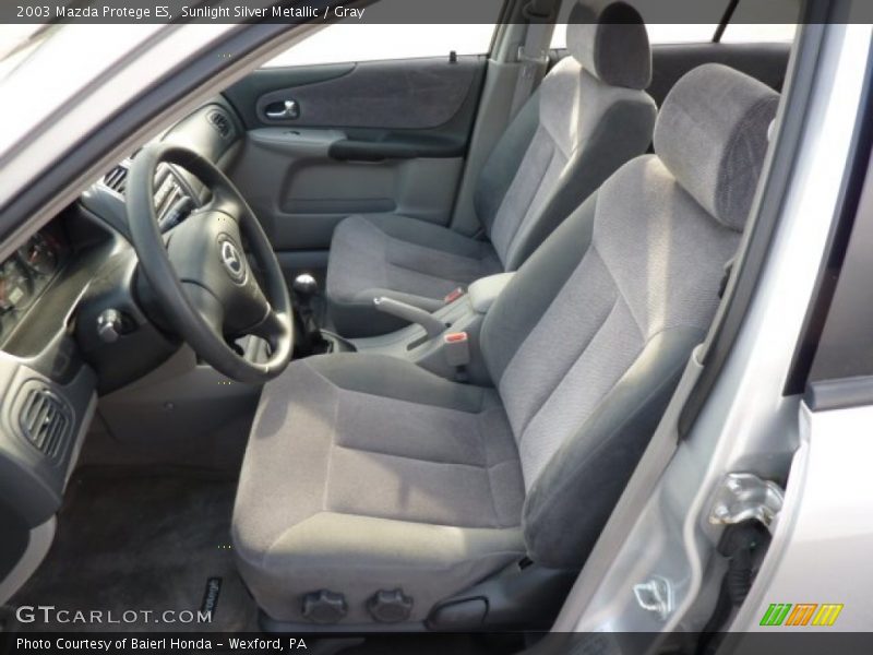 Sunlight Silver Metallic / Gray 2003 Mazda Protege ES