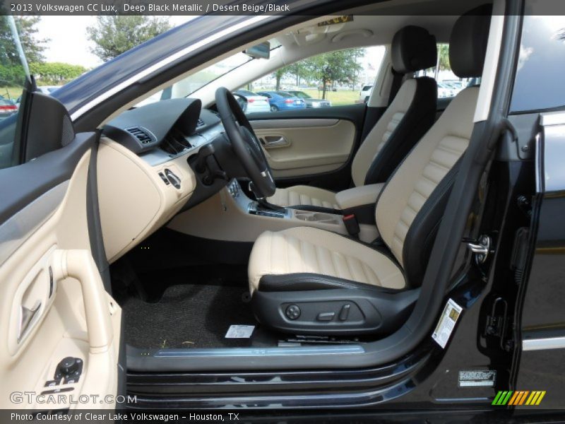 Deep Black Metallic / Desert Beige/Black 2013 Volkswagen CC Lux