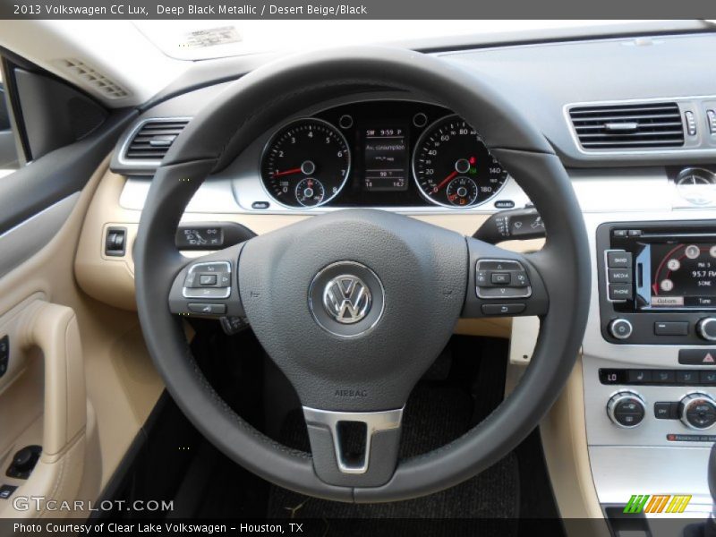 Deep Black Metallic / Desert Beige/Black 2013 Volkswagen CC Lux