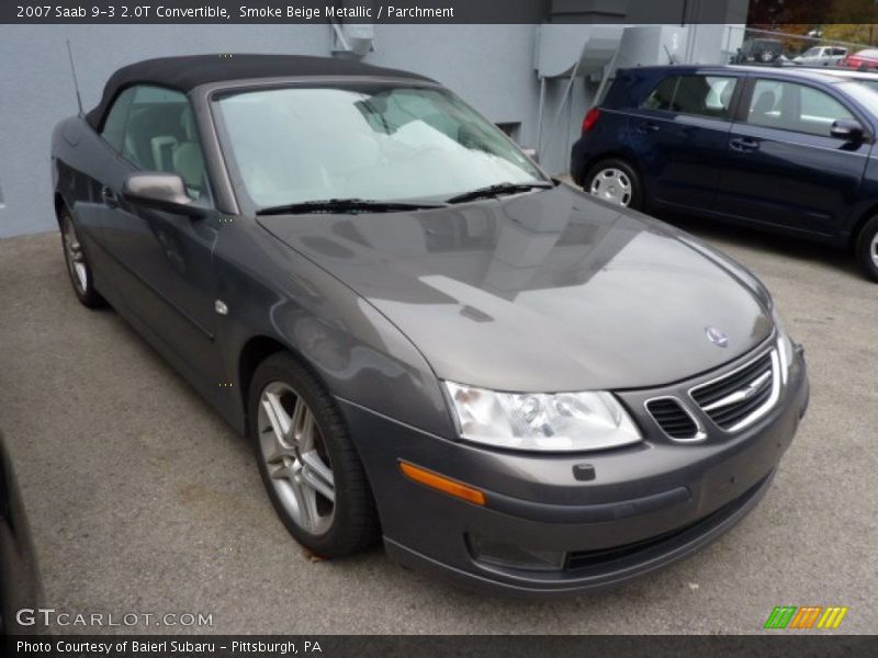 Smoke Beige Metallic / Parchment 2007 Saab 9-3 2.0T Convertible