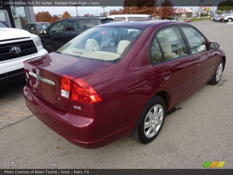 Radiant Ruby Pearl / Ivory 2003 Honda Civic EX Sedan