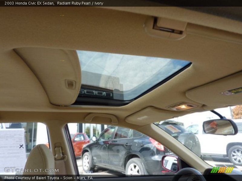 Radiant Ruby Pearl / Ivory 2003 Honda Civic EX Sedan