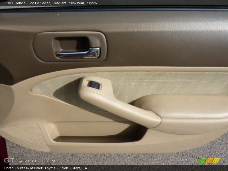 Radiant Ruby Pearl / Ivory 2003 Honda Civic EX Sedan