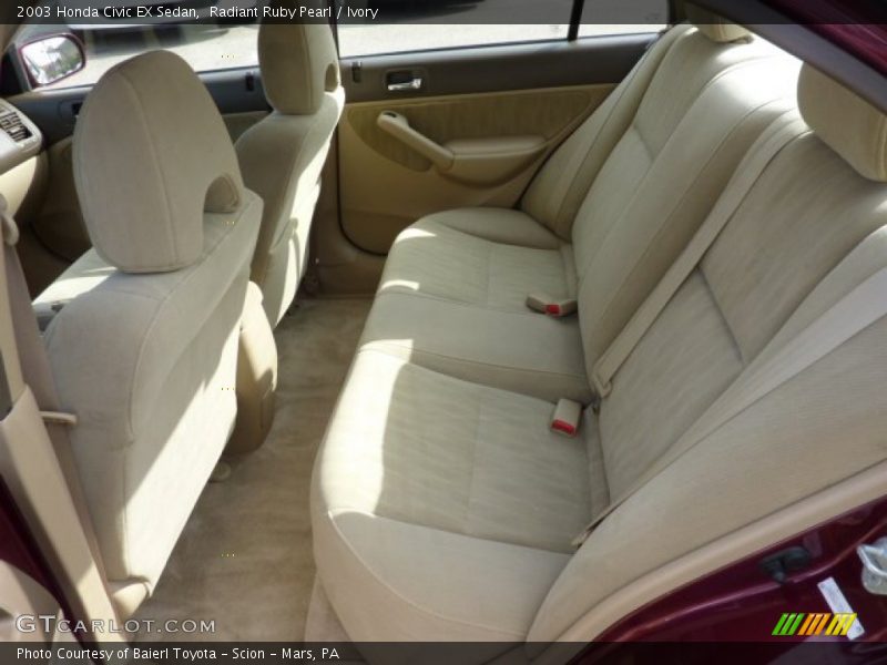 Radiant Ruby Pearl / Ivory 2003 Honda Civic EX Sedan