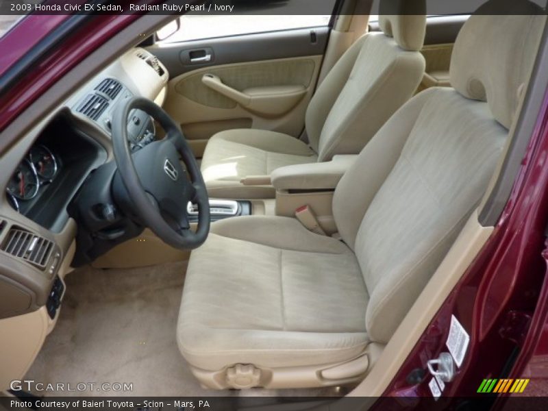 Radiant Ruby Pearl / Ivory 2003 Honda Civic EX Sedan