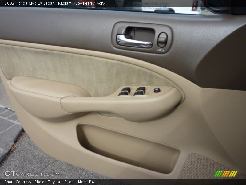 Radiant Ruby Pearl / Ivory 2003 Honda Civic EX Sedan