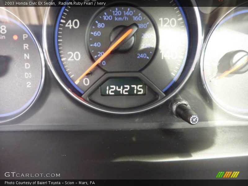 Radiant Ruby Pearl / Ivory 2003 Honda Civic EX Sedan