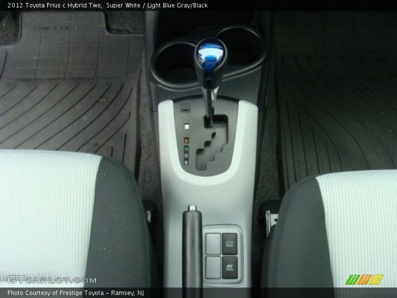Super White / Light Blue Gray/Black 2012 Toyota Prius c Hybrid Two