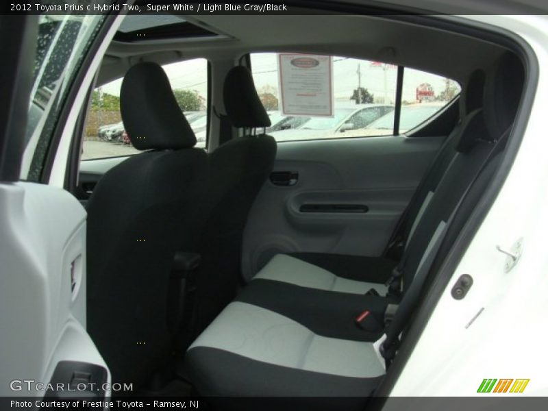 Super White / Light Blue Gray/Black 2012 Toyota Prius c Hybrid Two