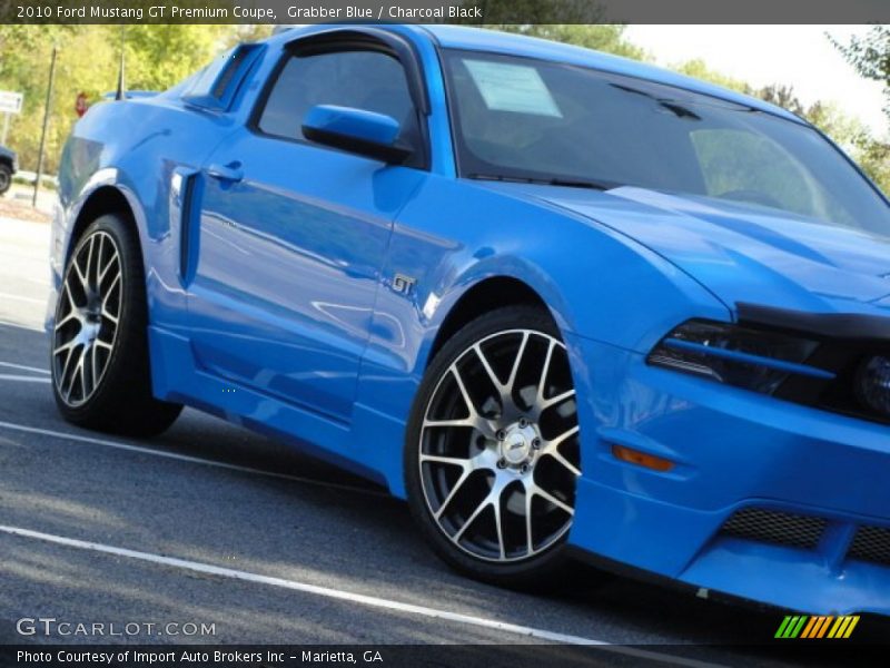 Grabber Blue / Charcoal Black 2010 Ford Mustang GT Premium Coupe