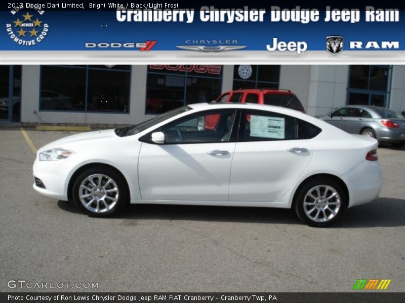 Bright White / Black/Light Frost 2013 Dodge Dart Limited