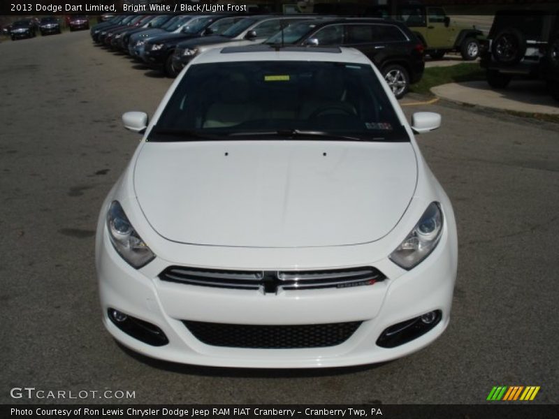 Bright White / Black/Light Frost 2013 Dodge Dart Limited