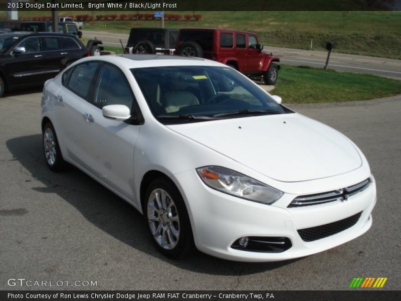 Bright White / Black/Light Frost 2013 Dodge Dart Limited